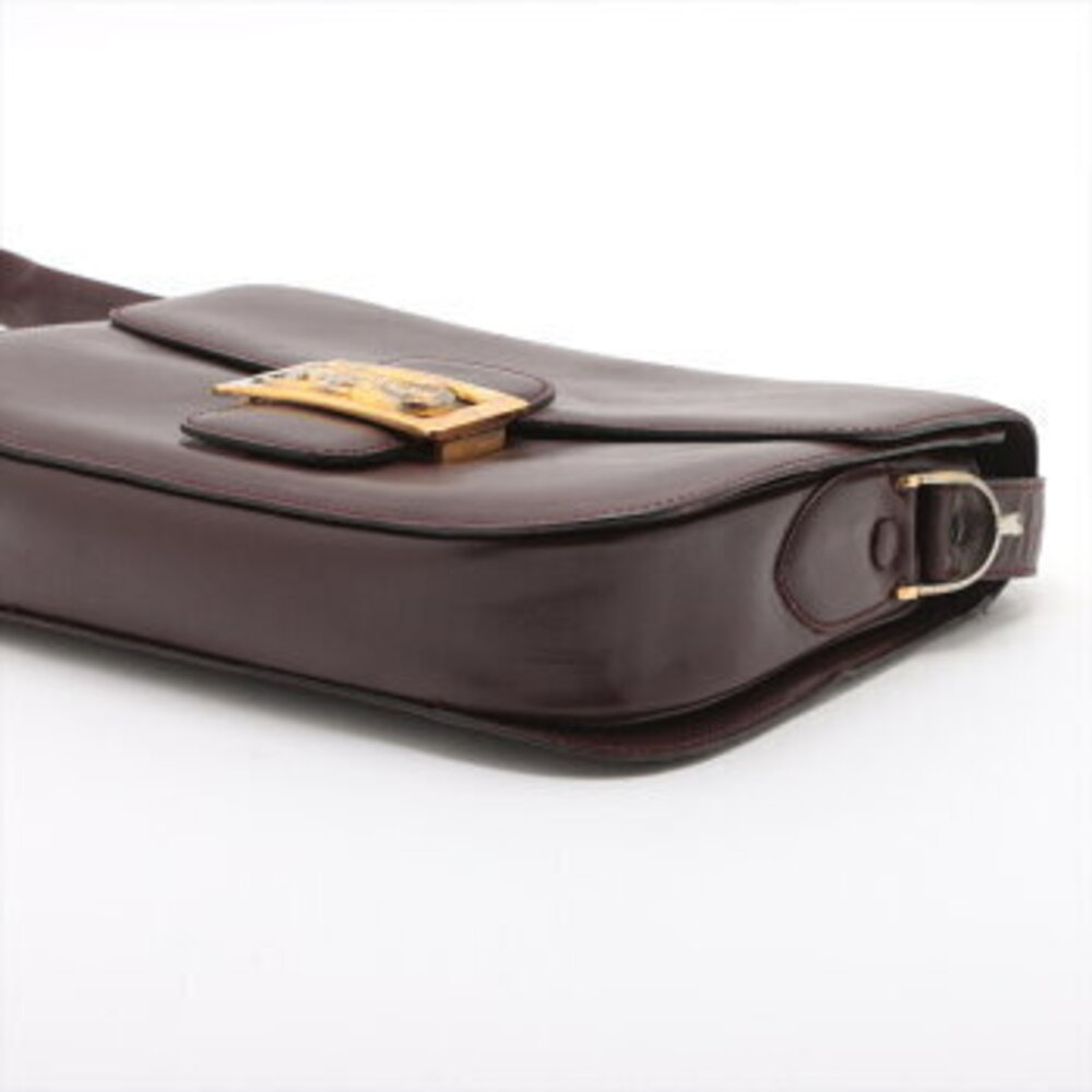 Celine carriage hardware Burgundy Red leather shoulder bag crossbody - Picture 3 of 13